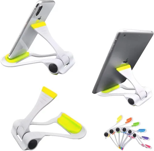 Vista 6 de Dos Modelos Multi-Ángulo Ajustable Universal Portátil Y Plegable Teléfono Celular Tablet Soporte Compatible Con Tableta De Teléfono Celular - Negro