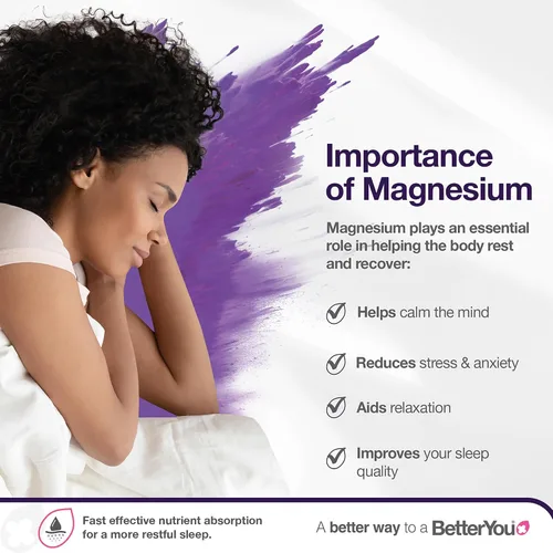 Vista 2 de BetterYou Spray corporal muscular de magnesio, relajante tópico de magnesio y aceite esencial, lavanda y manzanilla, promueve un mejor sueño, 3.38