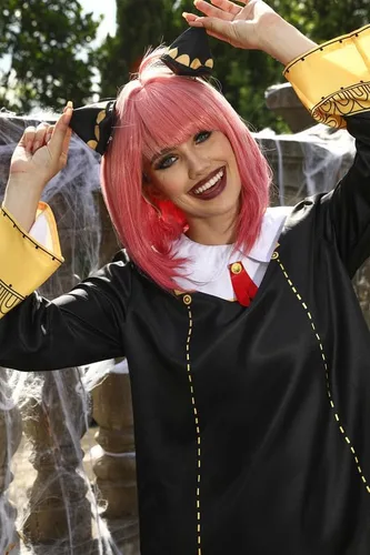 Vista 2 de Maisolly Disfraz de anime de Halloween para mujer, traje de cosplay con tocado