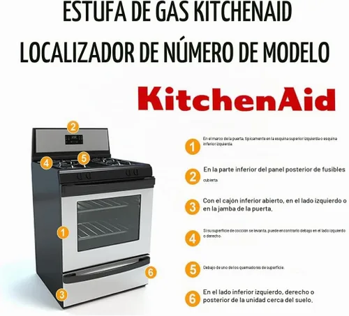 Vista 5 de Protectores de estufa Premium Plus para cocina KitchenAid modelo KFGD500ESS04, corte personalizado, revestimiento de estufa fácil de limpiar