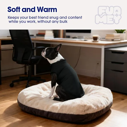 Vista 3 de FUAMEY Chaleco de forro polar para perros pequeños, sudaderas cálidas y elásticas para perros con agujero para correa, suéter suave de cuello alto