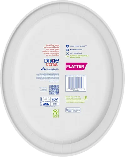 Vista 4 de Dixie Ultra Bandejas de Papel Desechables, 10" x 12.5", 25 Unidades – Diseño Duradero y Resistente