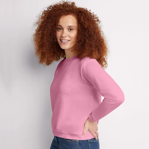 Vista 3 de Hanes Ecosmart Sudadera de cuello redondo con muesca en V para mujer