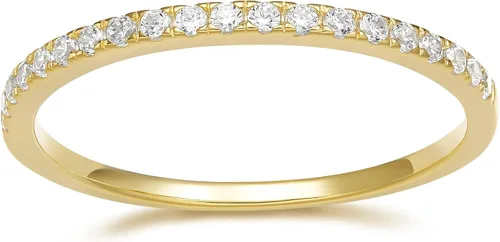 Vista 6 de EAMTI - Anillo de matrimonio de plata de ley 925 de 5/64 pulgadas, con circonias cúbicas, apilable, anillo de compromiso, tallas de la 3 a la 13