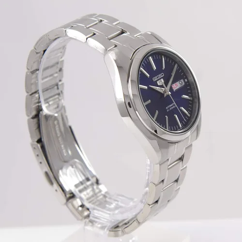 Vista 2 de Seiko 5 # SNKL43 - Reloj automático automático para hombre con esfera azul de acero inoxidable, Azul Patchwork, Cronógrafo, automático automático