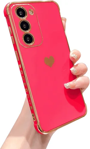 Vista 91 de phylla Funda de teléfono compatible con Samsung Galaxy A12 de 6.5 pulgadas, lindo corazón chapado en oro, elegante funda de lujo para mujer