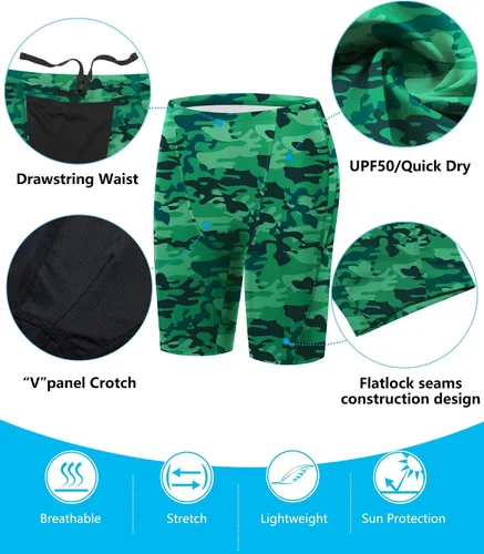 Vista 72 de Traje de baño deportivo competitivo para hombre, traje de entrenamiento de resistencia de carreras, pantalones cortos de natación de secado rápido