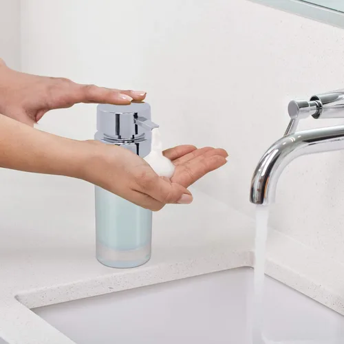 Vista 3 de Better Living Clara Dispensador de jabón de manos espumoso, dispensador de bomba de jabón para encimera de baño, dispensador de desinfectante