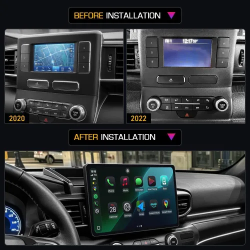 Vista 3 de Radio de coche de 12.5 pulgadas para Ford Explorer PIU Police Interceptor Utility 2020-2024, pantalla táctil, Carplay y Android 14.0