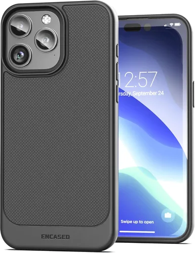 Vista 10 de ENCASED Funda delgada diseñada para iPhone 15 (2023), ultra delgada, flexible, para teléfono (negro mate)