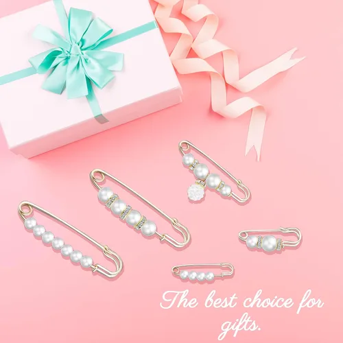 Vista 3 de Broche de perlas de moda, suéter chal perla, elegante y a la moda, mejora tu temperamento, adecuado para una variedad de ocasiones para llevar