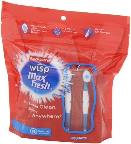 Vista 3 de Colgate Wisp Mini-Brush con cuentas refrescantes, menta, 16