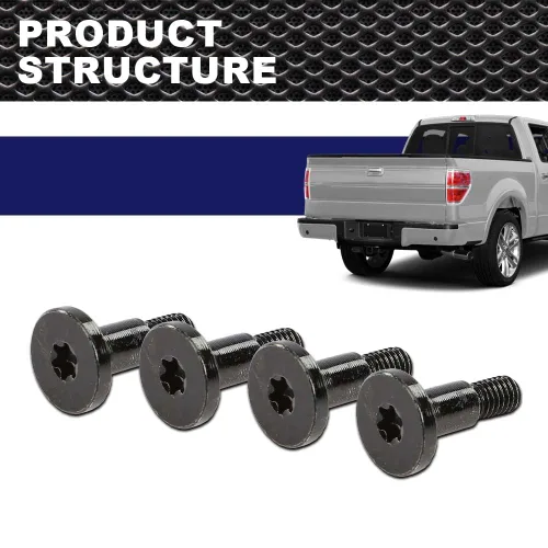 Vista 6 de CNNELL Tornillos de tapa para portón trasero, color negro, 4 unidades, compatibles con F150 2008-2014, excluyendo Flareside/Fit 2005-2015 Ford F250