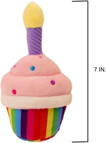 Vista 3 de TONBO Juguetes de peluche lindos y divertidos para perros (combo de fiesta de cumpleaños)
