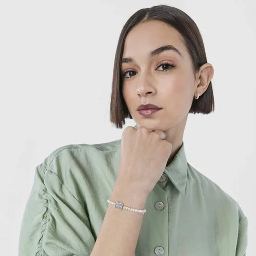 Vista 6 de TOUS Elastic Bracelet for Women with Cultured Freshwater Pearls.