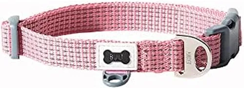 Vista 13 de BUILT Pet Nightsafe - Collar para perro pequeño, rosa y gris