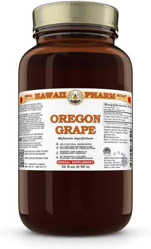 Vista 8 de Hawaii Pharm Extracto de uva de Oregon, tintura para comodidad digestiva, apoya el sistema inmunológico, promueve el estado de ánimo positivo