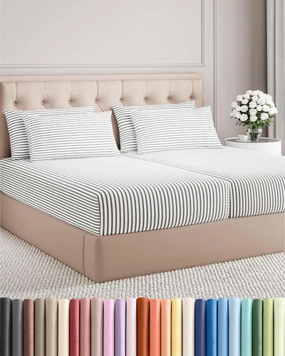 Vista 52 de Juego de sábanas Twin de 4 piezas - Cómodo, transpirable y refrescante - Juego de ropa de cama de lujo de hotel ultrasuave con bolsillos profundos