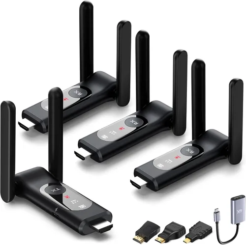 Vista 9 de Transmisor y receptor HDMI inalámbricos, 164.0 ft/165 pies, Plug and Play, hasta 8 RXs