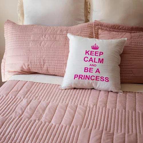 Vista 5 de 3dRose pc_157755_1 Funda de almohada con texto en inglés «Keep Calm and Be A Princess», 16 x 16 pulgadas (16 x 16 pulgadas)