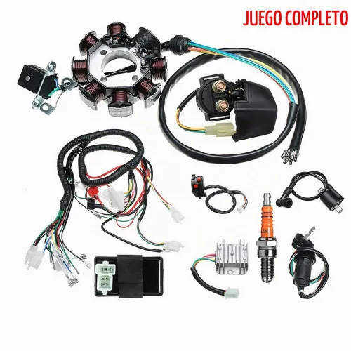 Vista 3 de MasoAuto Kit de arnés de cableado eléctrico, bobina de encendido CDI regulador para ATV QUAD 150/200/250CC
