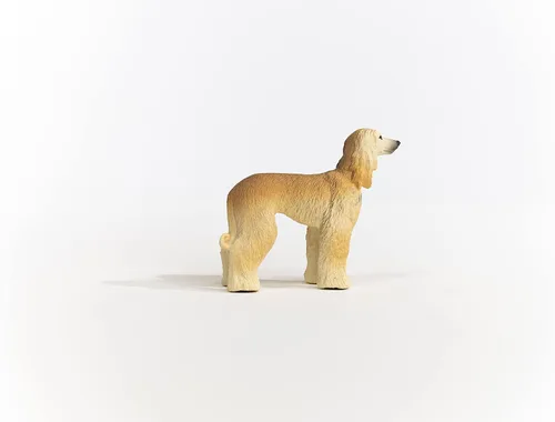 Vista 5 de Schleich Farm World, animales de juguete para perros lindos y realistas para niños y niñas, figura de perro sabueso afgano, a partir de 3 años