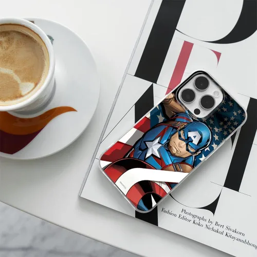 Vista 6 de ERT GROUP Funda de teléfono móvil para Apple Iphone 14 PRO MAX original y oficial con licencia Marvel patrón Capitán América 004 adaptado de manera