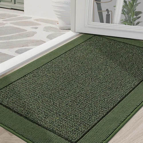 Vista 23 de BEQHAUSE Tapete para puerta interior de 20 x 32 pulgadas, tapete antideslizante para entrada, lavable, resistente a la suciedad, tapete