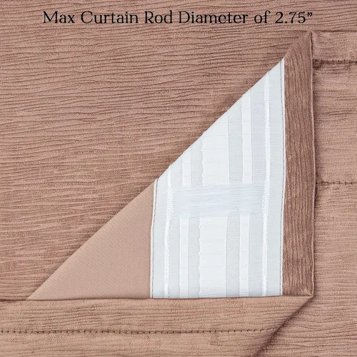 Vista 4 de Chanasya - Paneles de cortina con textura en relieve para sala de estar, dormitorio, ventana, patio, oficina, sala de estar. Cortinas para oscurecer