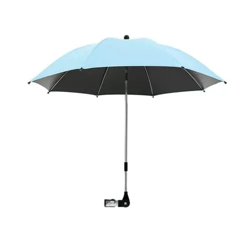 Vista 12 de Práctico y ligero, con clip, dirección ajustable, universal, cochecito de bebé paraguas, accesorio de paraguas para protección solar (negro)