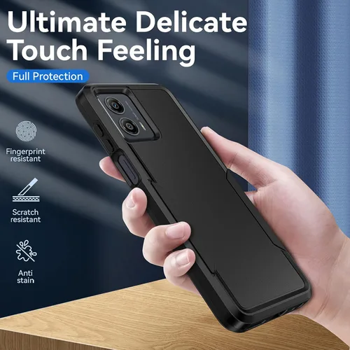 Vista 6 de Funda para Moto G 5G 2023, con Protector de Pantalla [Probado contra Caídas de Grado Militar] Funda Protectora de Servicio Pesado Resistente Rugosa
