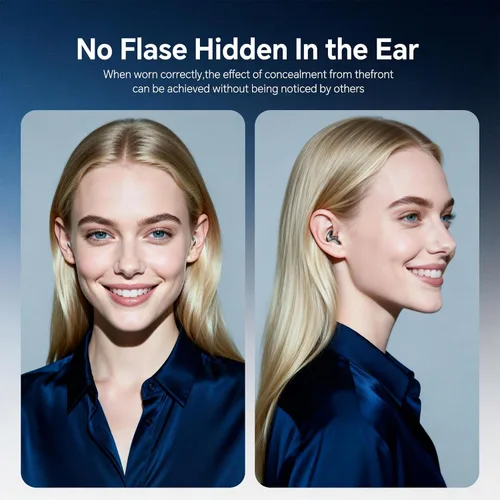 Vista 3 de Xmenha Auriculares Inalámbricos Planos Invisibles para Dormir IPX5 Impermeables Auriculares Delgados Invisibles para Dormir para Personas que