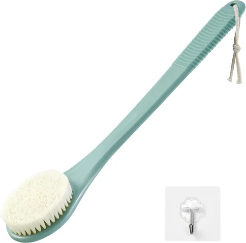 Vista 11 de Limpiador de espalda para ducha, cepillo corporal de ducha para limpieza con mango largo para ducha, limpiador de espalda de 17 pulgadas para ducha