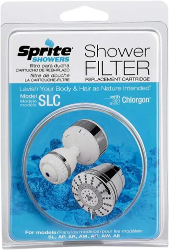 Vista 5 de Sprite Showers SLC-R Slim-Line Shower Filter Replacement Cartridge, 1 Unidad (Paquete de 1), Azul
