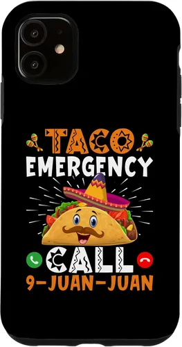 Vista 5 de iPhone 15 Taco Emergency Call Nine-Juan-Juan, divertido estuche para disfraces de tacos