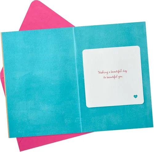 Vista 2 de Tarjeta de cumpleaños Hallmark Signature para mamá (Flores)