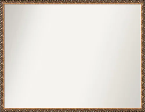Vista 41 de Amanti Art Espejo de baño de bronce para sobre fregadero, 29 x 19 pulgadas, espejo rectangular de bronce antiguo, marco de madera tradicional