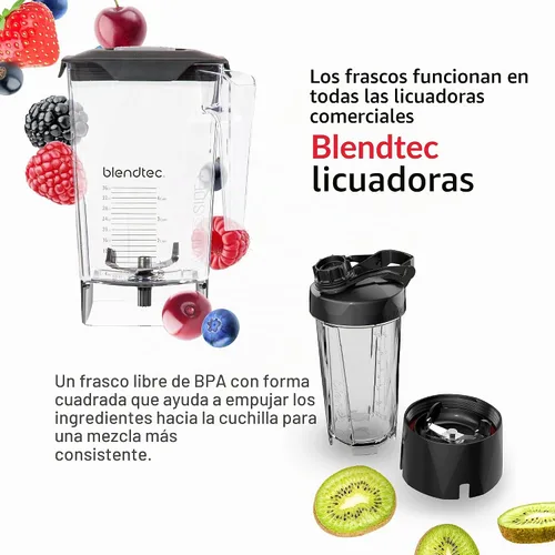Vista 3 de Blendtec Stealth 885 - Licuadora comercial, tarro WildSide+, carcasa de sonido Blendtec Stealth, potencia de grado comercial más fuerte