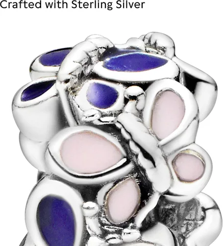 Vista 3 de PANDORA Joyería de mariposas espaciador de plata de ley, Metal Esmalte, no aplica