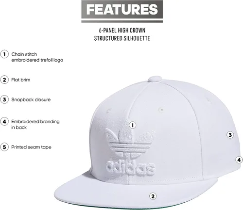 Vista 2 de adidas Originals - Gorra con visera plana para hombre