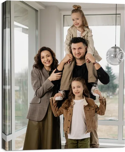 Vista 7 de Lienzo enmarcado personalizado con tus fotos, impresiones fotográficas personalizadas sobre lienzo, arte de pared para decoración del hogar