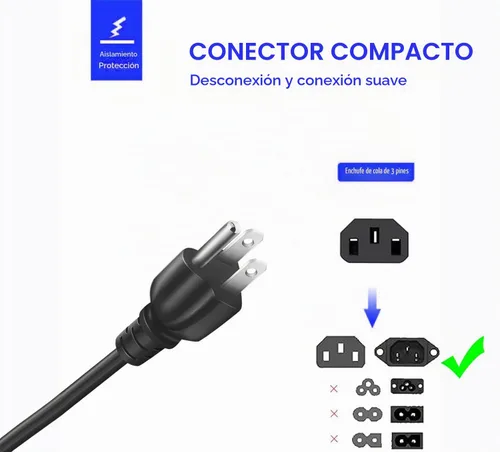 Vista 3 de Cable de alimentación compatible con olla a presión eléctrica de olla instantánea, olla arrocera, olla rápida de energía, microondas, máquina