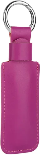Vista 12 de Estuche de cuero de microfibra para unidad flash USB - Funda protectora antipérdida con llavero, estuche de almacenamiento portátil pequeño