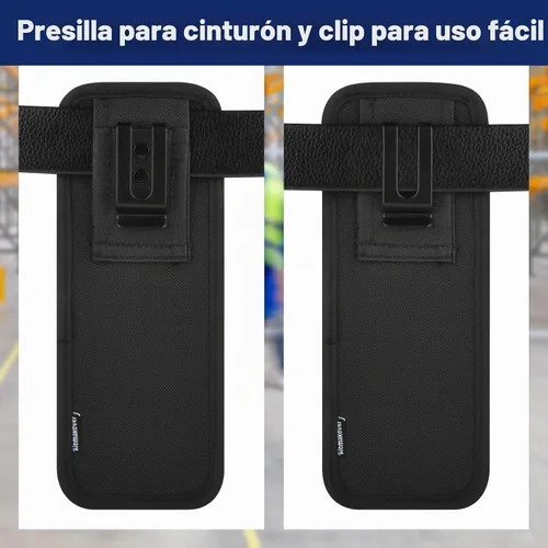 Vista 3 de Funda para escáner de código de barras, bolsa universal para escáner para computadoras móviles con agarre de pistola, escáneres de código de barras