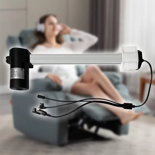 Vista 2 de Motor reclinable eléctrico de repuesto con cable modelo ML8-233 Actuador lineal para sofá, silla elevadora, sofá, asiento de masaje, aluminio