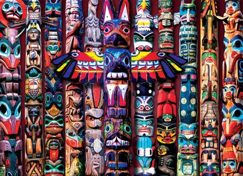 Vista 2 de EuroGraphics (EURHR Totem Poles - Rompecabezas de 1000 piezas de 1000 piezas (6000-5349)