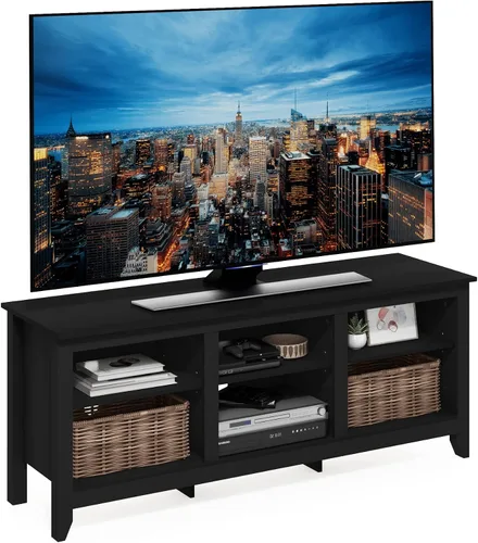 Vista 16 de Furinno Clásico Moderno Soporte de TV para Sala de Estar, Centro de Entretenimiento con Estantes Abiertos, para Televisores de hasta 60 Pulgadas