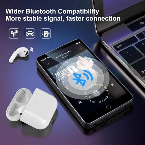 Vista 8 de MP3 Player with Bluetooth and WiFi, ZAQE 80GB Storage & Android OS, 4" Touch Screen, FM Radio, Kids MP3 & MP4 Player with Spotify Google Play Store