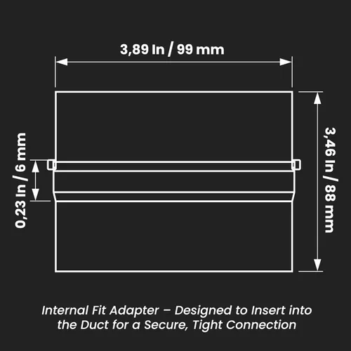Vista 2 de Bloqueador de proyectos, conducto de amortiguador de retroceso - tapón de tiro - Prevención de reflujo - Ventilación en línea - Deflector