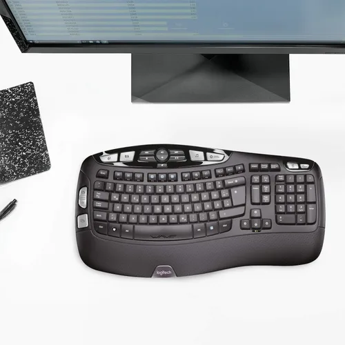 Vista 5 de Logitech K350 - Teclado - Conectividad inalámbrica - RF - Negro - Interfaz USB